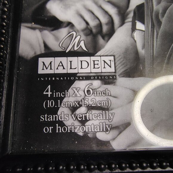 Picture Frame Malden 4x6 Photos Horizontal Frame Elegant Black Carved Embossing - Picture 2 of 11